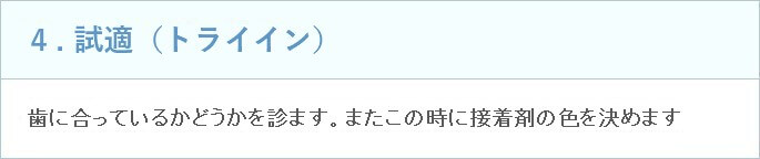 4.試適(トライイン)